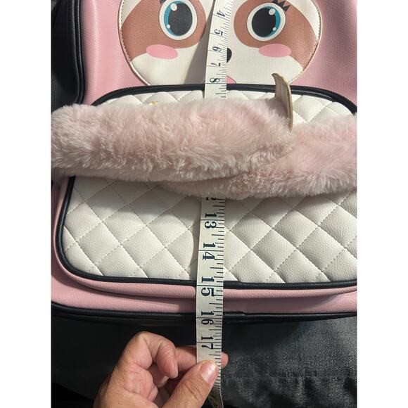 Betsy Johnson pink sloth backpack with furry movable arms - Picture 15 of 16